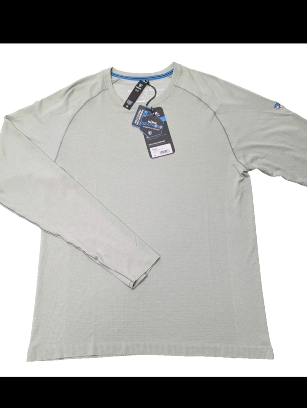 KÜHL Eclipser Long Sleeve Sun Shirt Men's Medium Sage Green UPF 50+ Graphene
